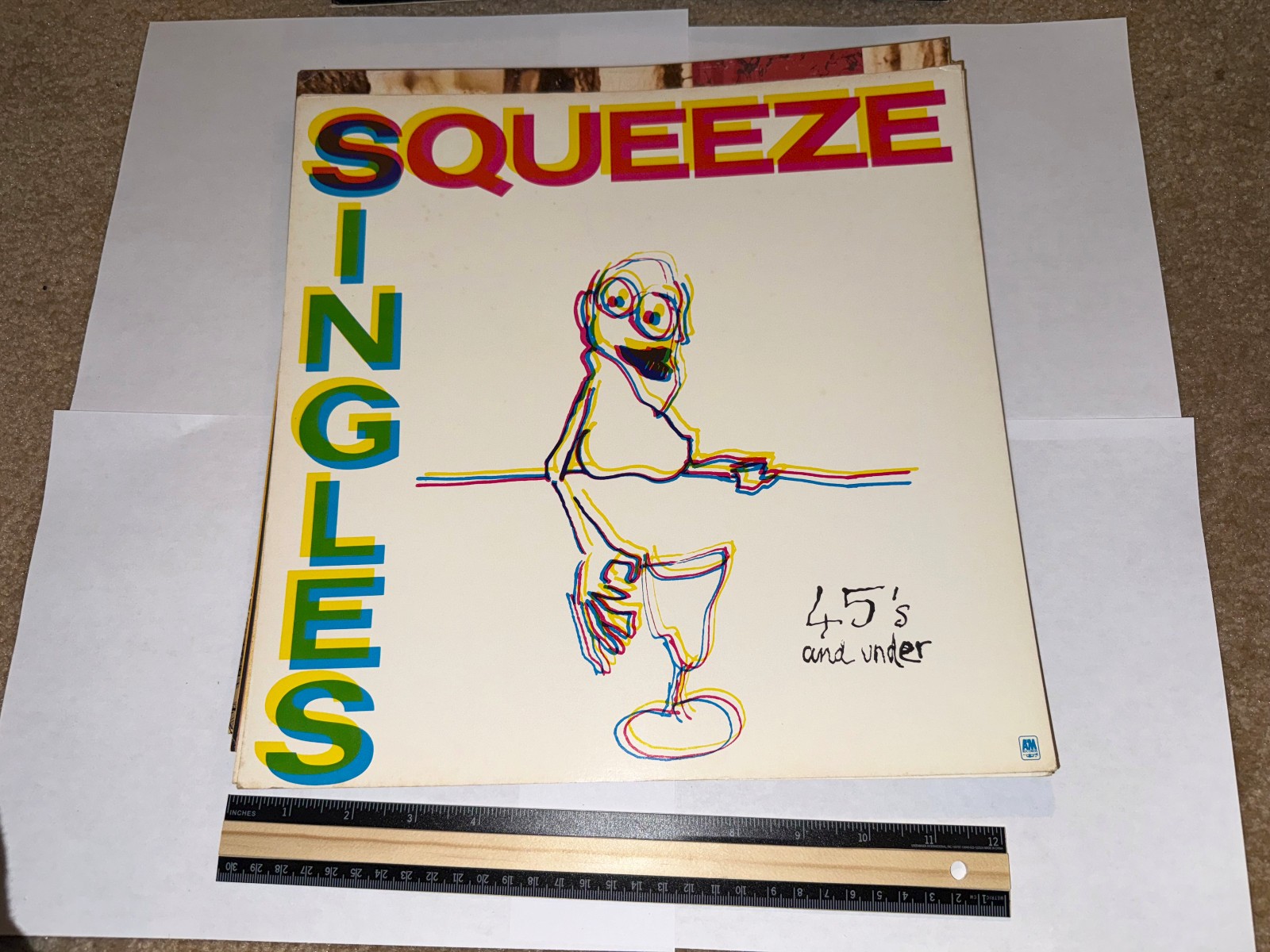 Squeeze 1982 Singles 45’s and Under PROMO flat poster original