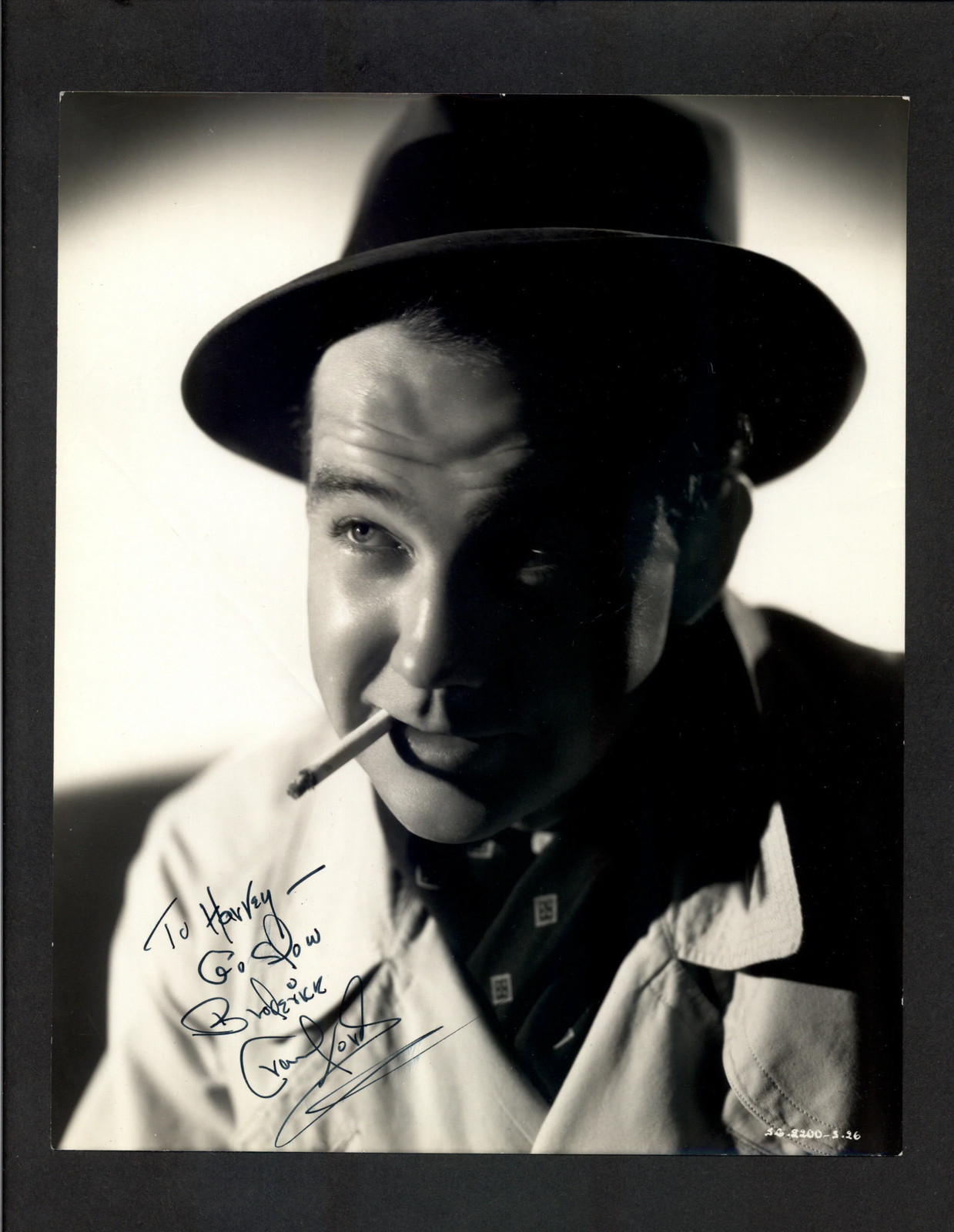 Broderick Crawford – Signed Autograph 7.5 x 9 Vintage Photo – All the King’s Men