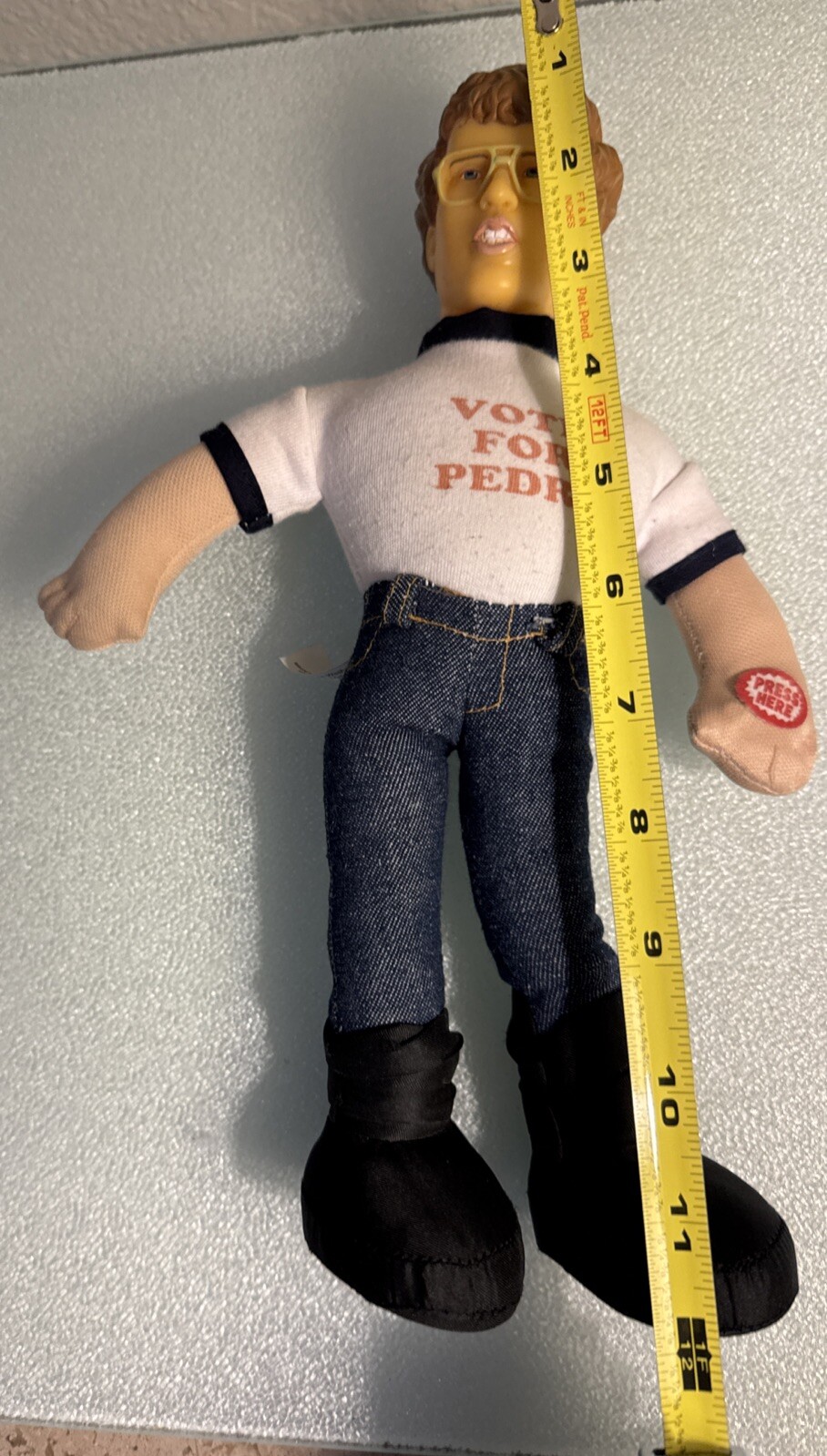 Vintage Napoleon Dynamite Vote For Pedro 2005 Talking Doll 12 Phrases Plush