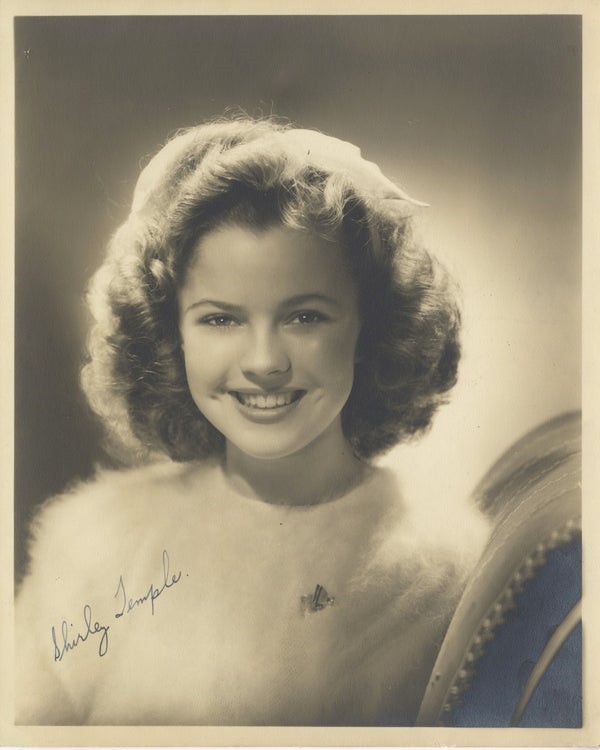 Shirley Temple Autograph Signed Original Double Weight Silver Gelatin 8×10 Photo