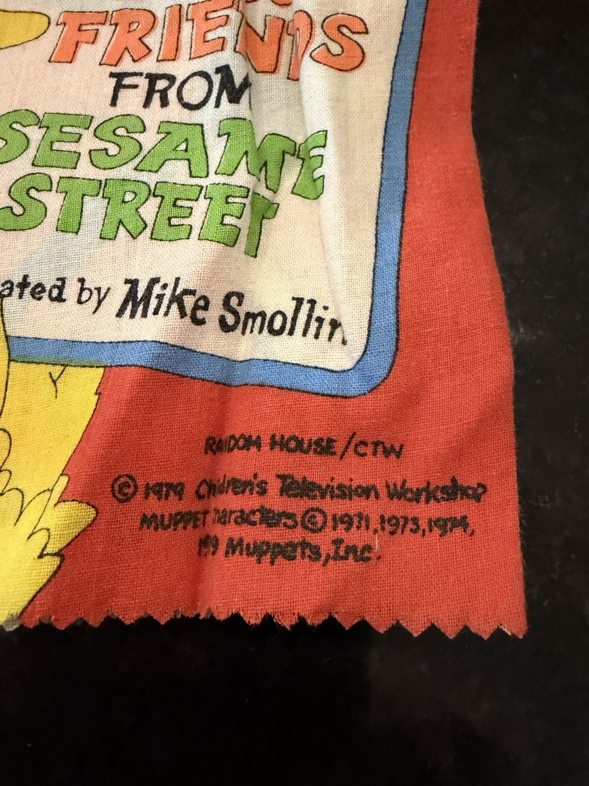 Vintage Sesame Street Live Program Lot Save Our Street Cloth Book Brochures