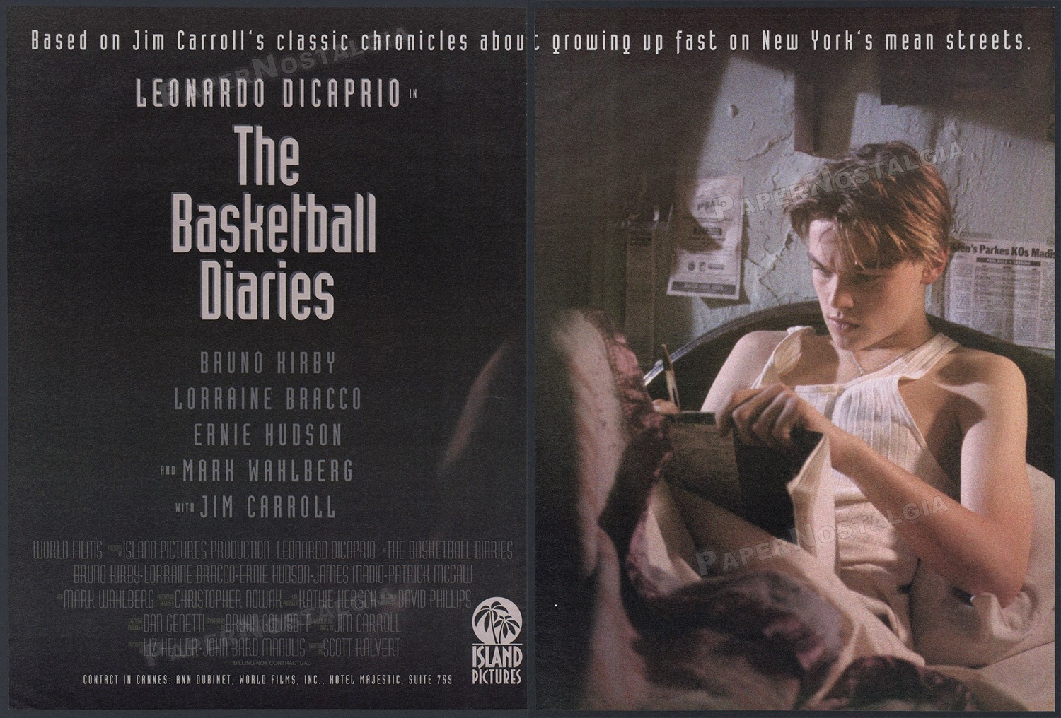 THE BASKETBALL DIARIES – Original 1994 Trade AD / poster – Leonardo DiCaprio