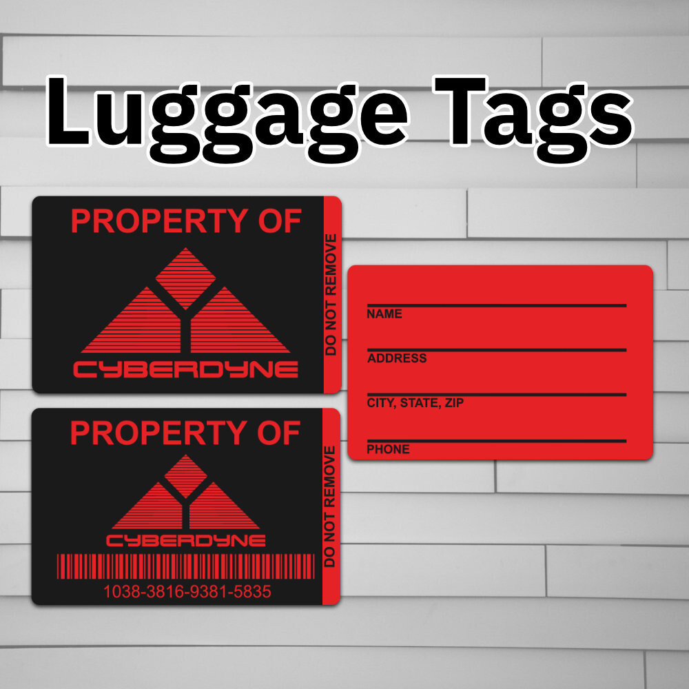 Cyberdyne Asset Luggage Tag (for backpack, laptop bag, keychain) skynet terminat