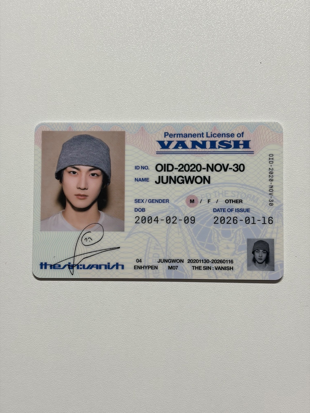 [ENHYPEN] ENHYPEN – THE SIN : VANISH FUGITIVES Ver. Official Photocard