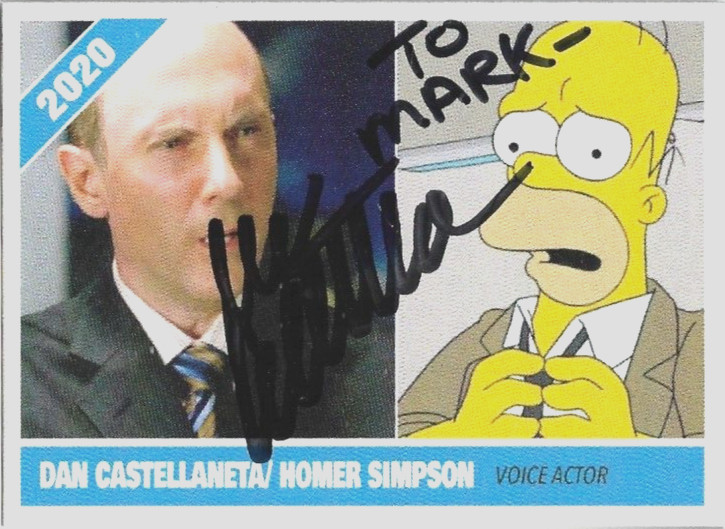 DAN CASTELLANETA (Voice of Homer Simpson) Signed/Autographed CUSTOM CARD