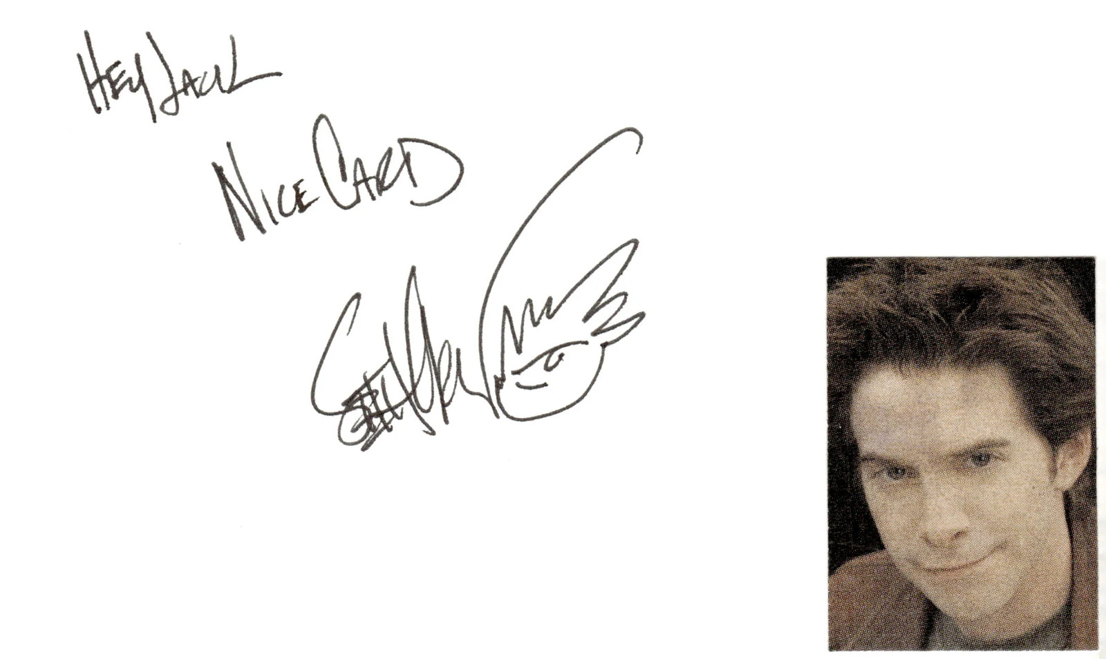 Seth Green Signed Auto 3×5 Index Card Family Guy