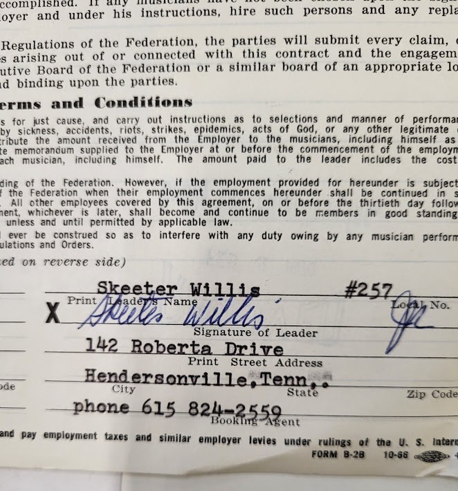 Vintage Signed Contract & 8×10 Press Photo The Willis Brothers Herkimer County