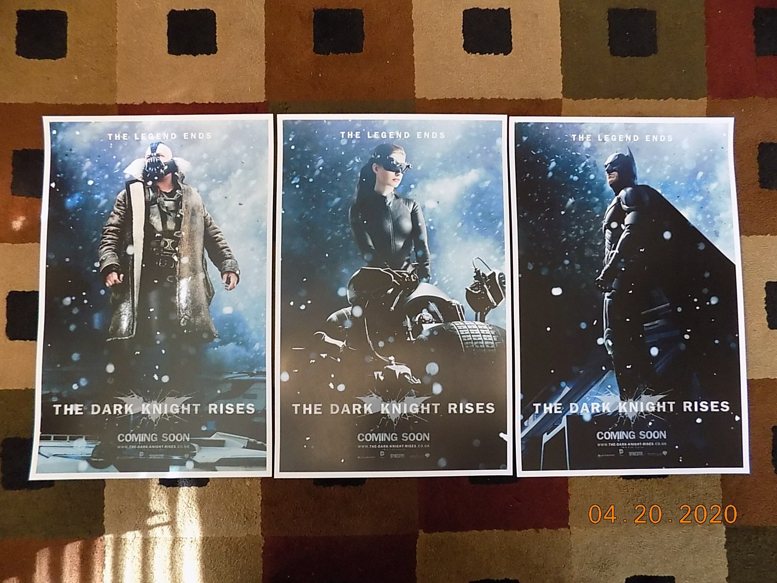 2012 The Dark Knight Rises Movie Posters 11×17 Pack Batman Set of 3