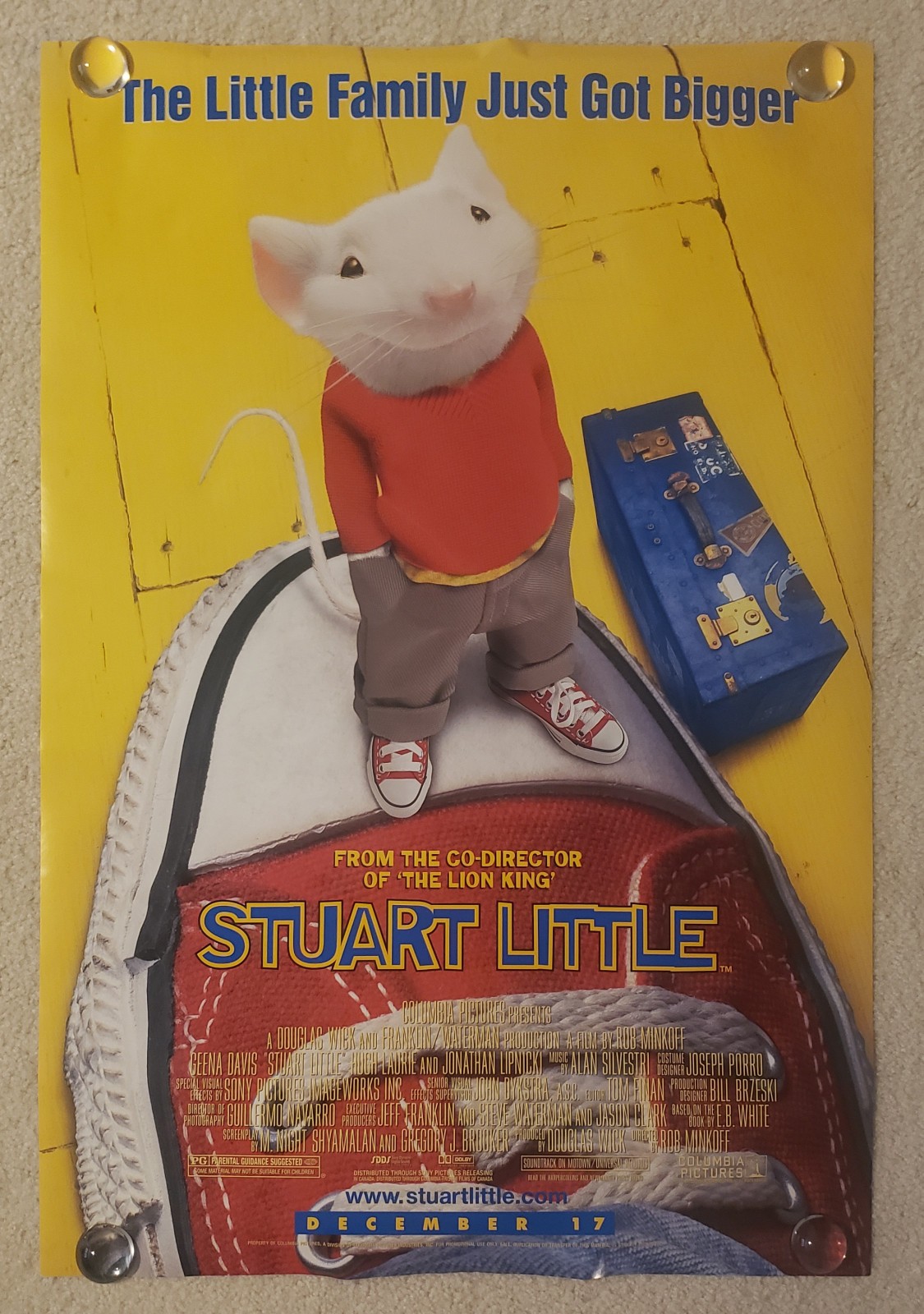 Stuart Little Original One-Sheet Movie Poster – 27×40 DOUBLE-SIDED