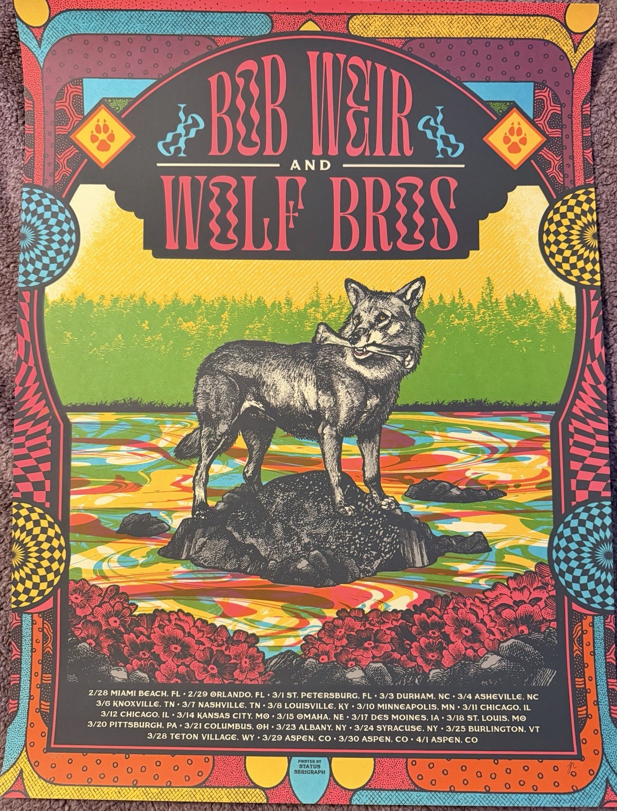 Bob Weir Wolf Brothers Winter 2023 Tour Poster