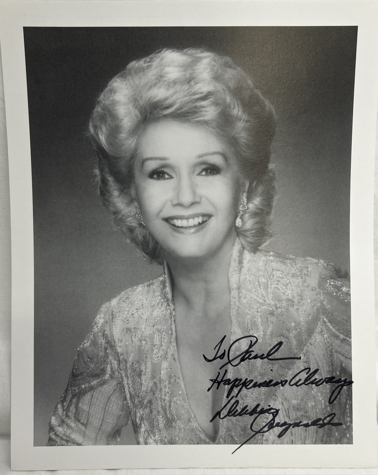 Debbie Reynolds American Actress Black White Photograph Signed Personalized