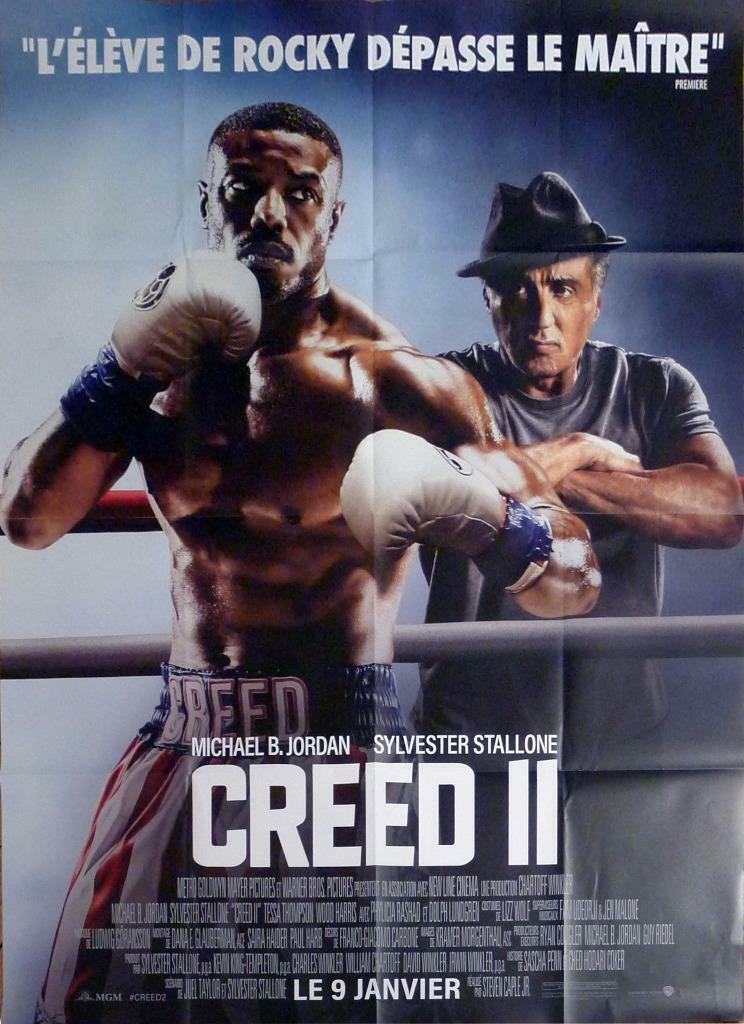 CREED 2 – JORDAN / STALLONE – SPORT BOXING – ORIGINAL LARGE FRENCH MOVIE POSTER