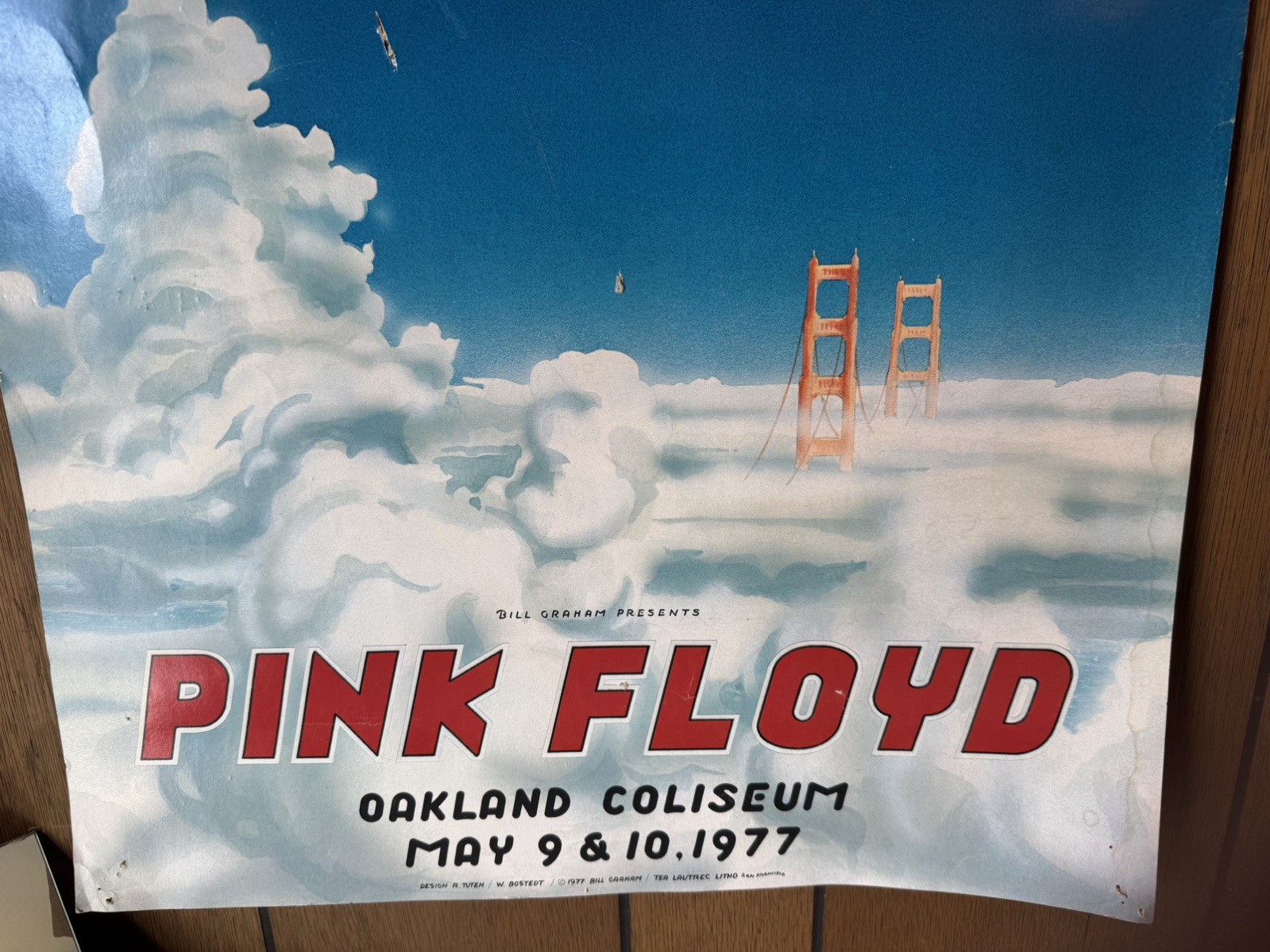 PINK FLOYD OAKLAND 1977 concert poster 19.5×27.5