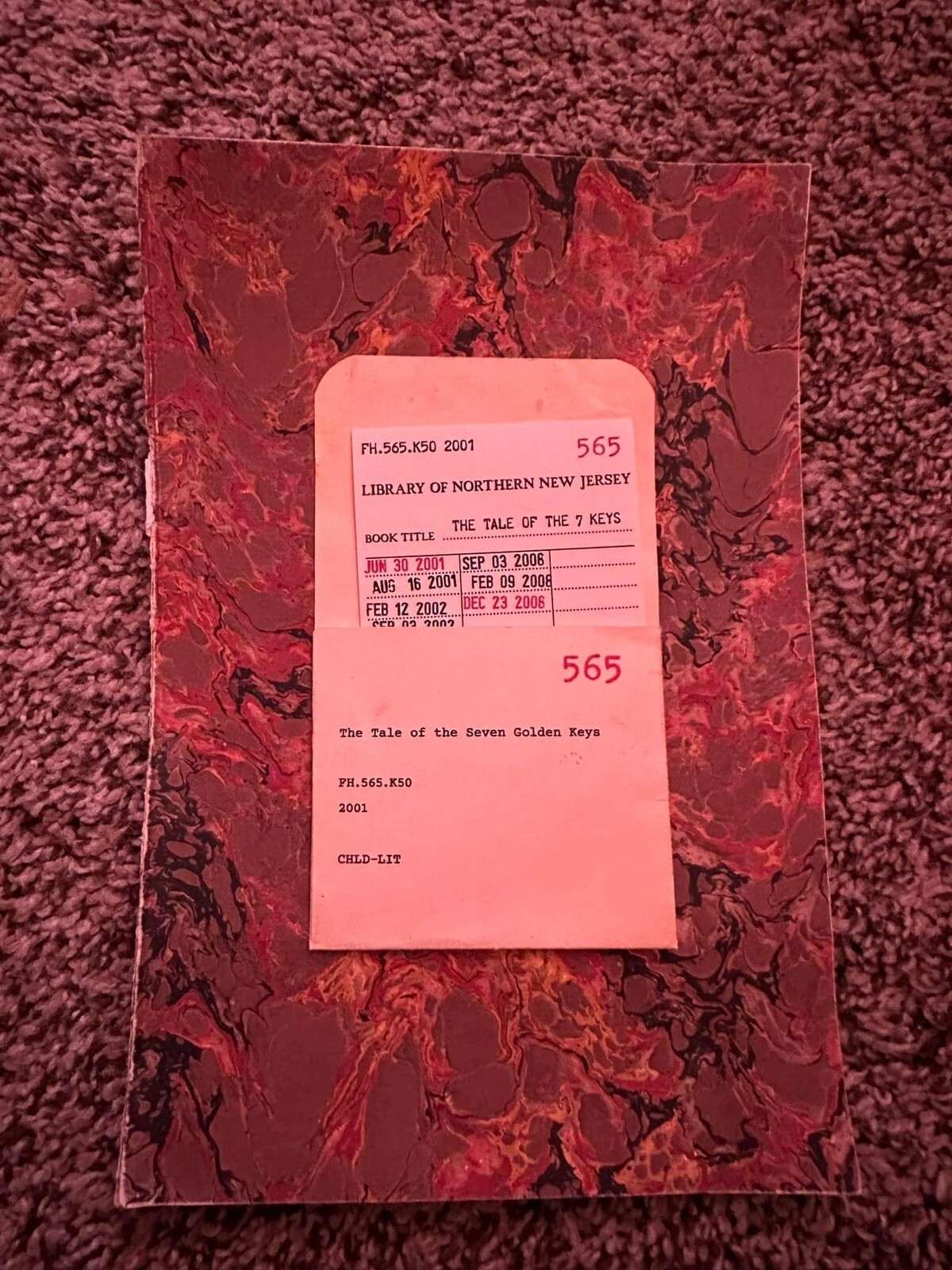 The Magicians – Tale Of The Seven Keys – Book Insert and Library Card – RARE