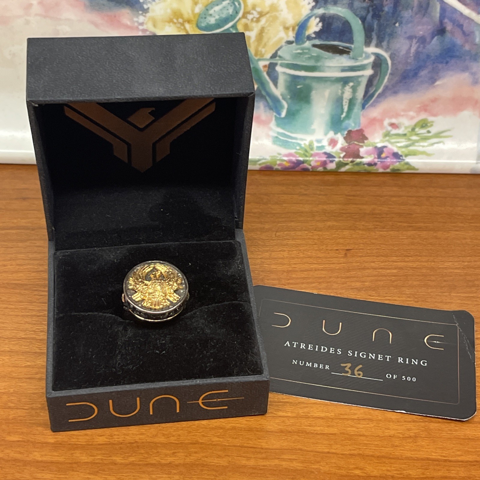 Dune Atreides Signet Ring Reproduction Replica w/ Box (#36/500) very Rare Size 9