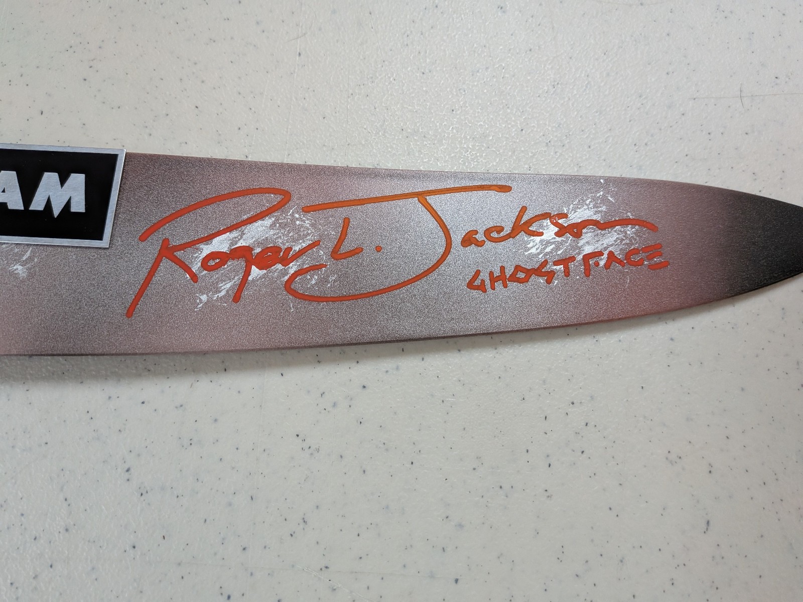 Roger JACKSON Signed PROP CHEF KNIFE Scream Ghostface Autograph JSA COA R
