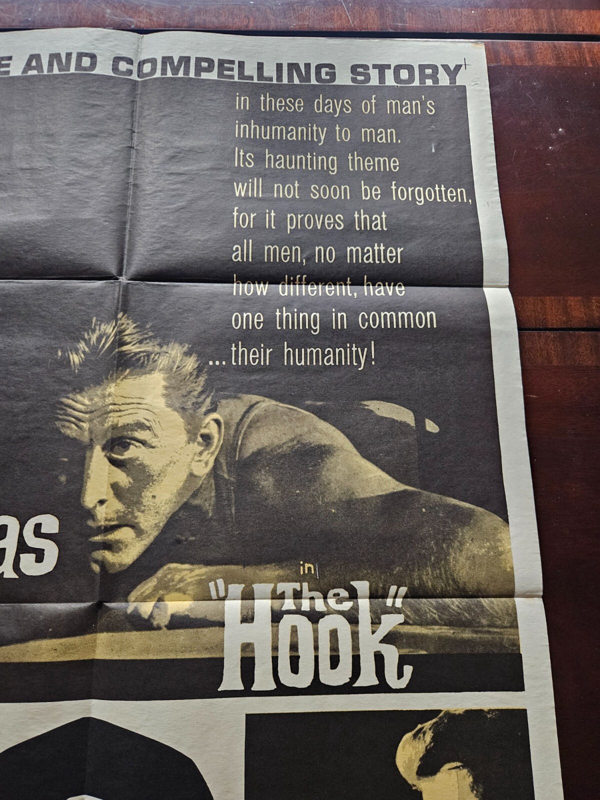 1963 THE HOOK Original One Sheet Kirk Douglas KOREAN WAR MILITARY THRILLER