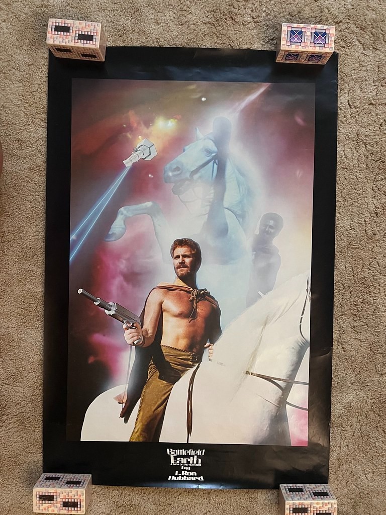 Battlefield Earth 1982 Book Poster 23.5×35.5 Rob L Hubbard Scientologist ROLLED