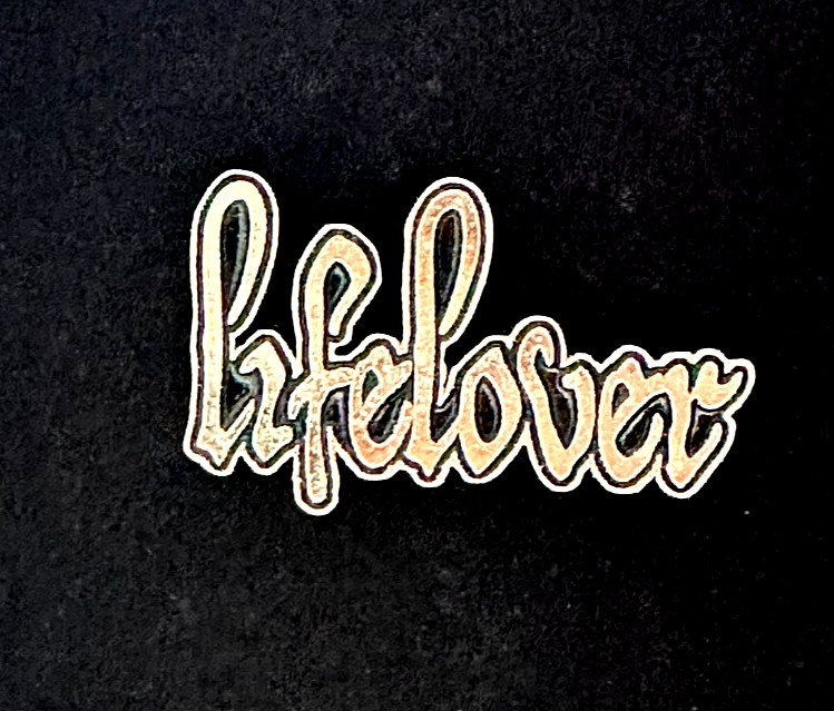 Lifelover Hard Enamel Pin Logo Badge (Black Metal/Depressive) 2 x 1 in