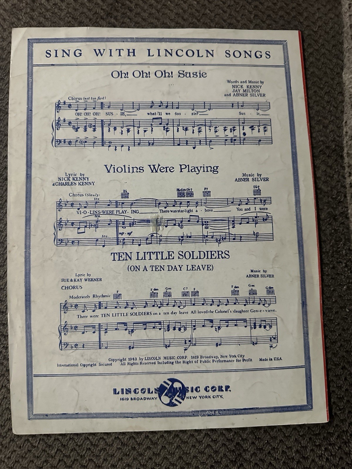 Frank Sinatra Autographed Sheet Music Little Did I Know with PSA LOA