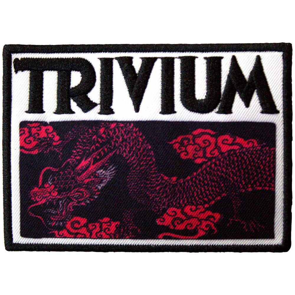 TRIVIUM – DEADMEN & DRAGON SILHOUETTE- WOVEN PATCH – BRAND NEW – MUSIC TRIVPAT03