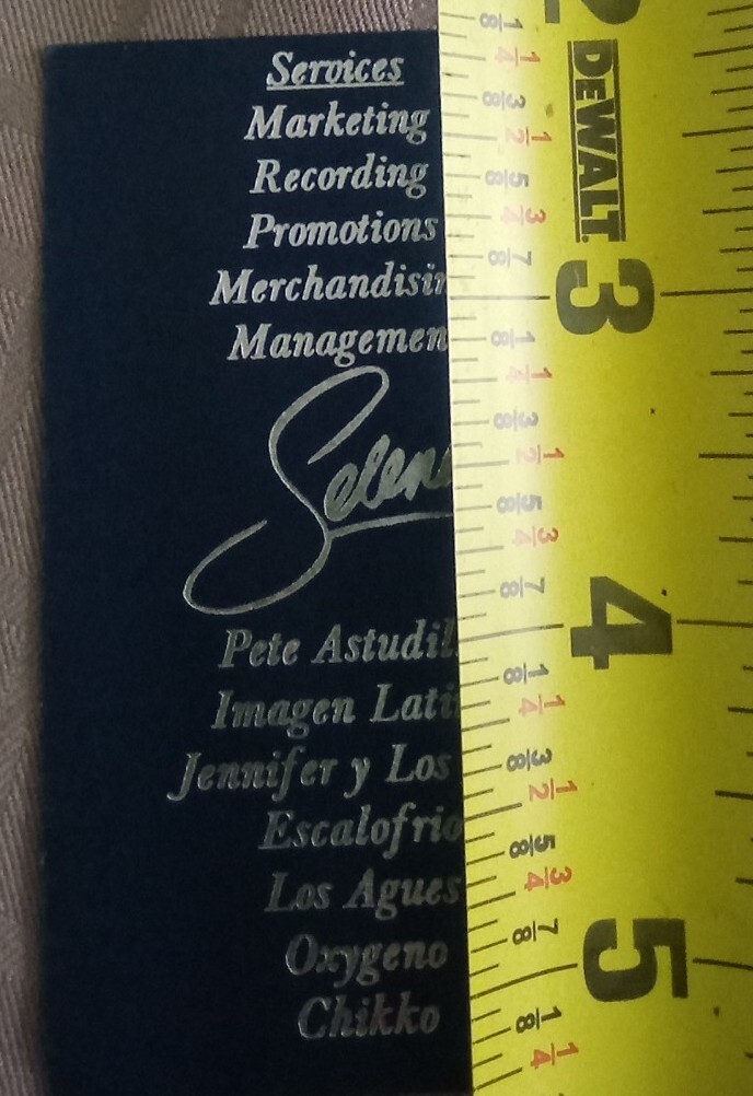 SELENA QUINTANILLA, Q PRODUCTIONS 1995 BUSINESS CARD, TEJANO, TEX-MEX, LATINO