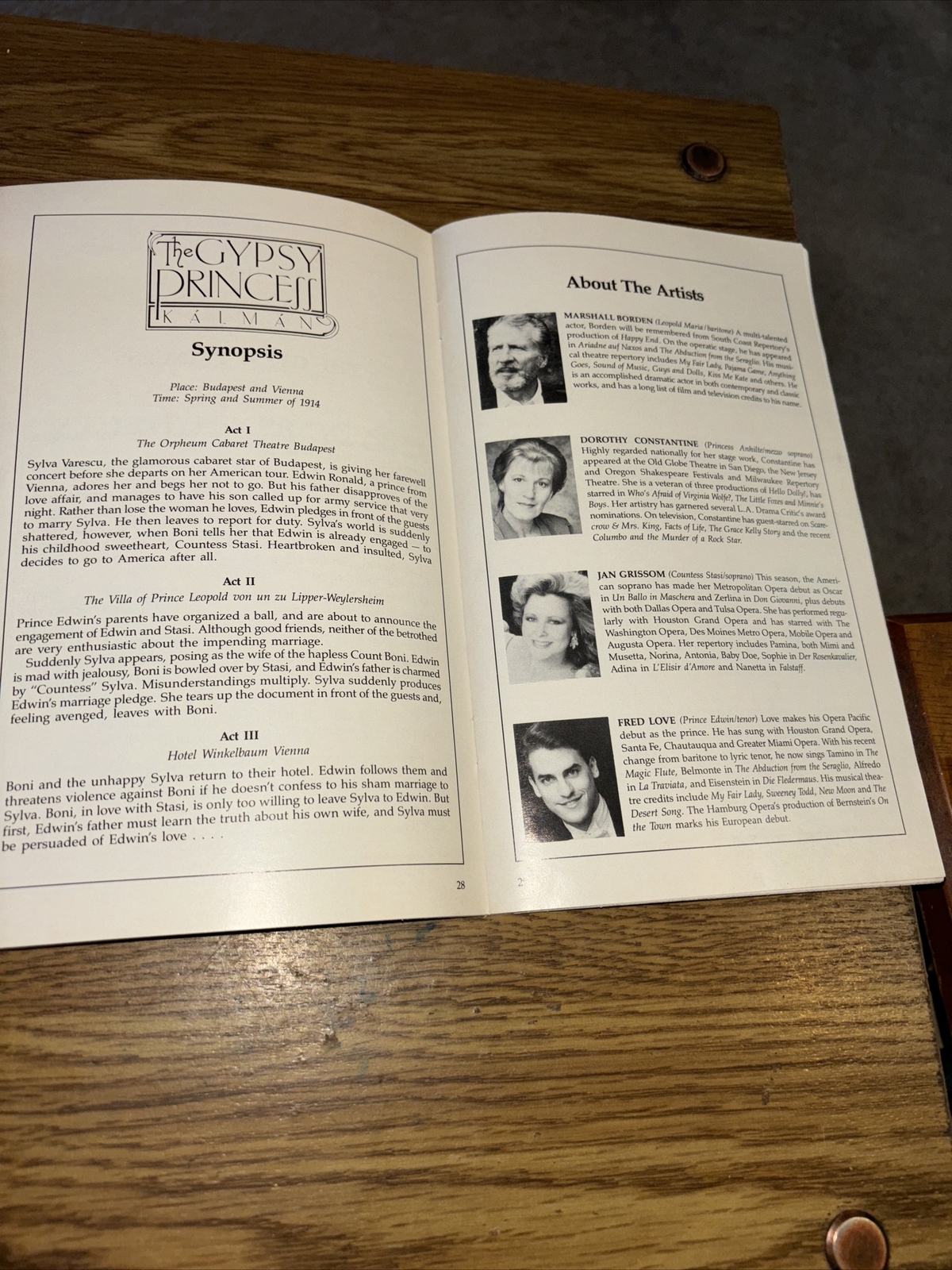 Orange County the Center Performing Arts Magazine Feb 1992 Gypsy Princess