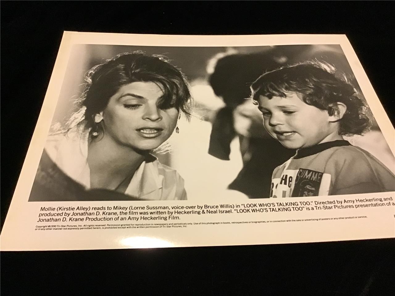 Movie Still Look Who’s Talking Too 1990 Kirstie Alley, Lorne Sussman 8×10 B&W
