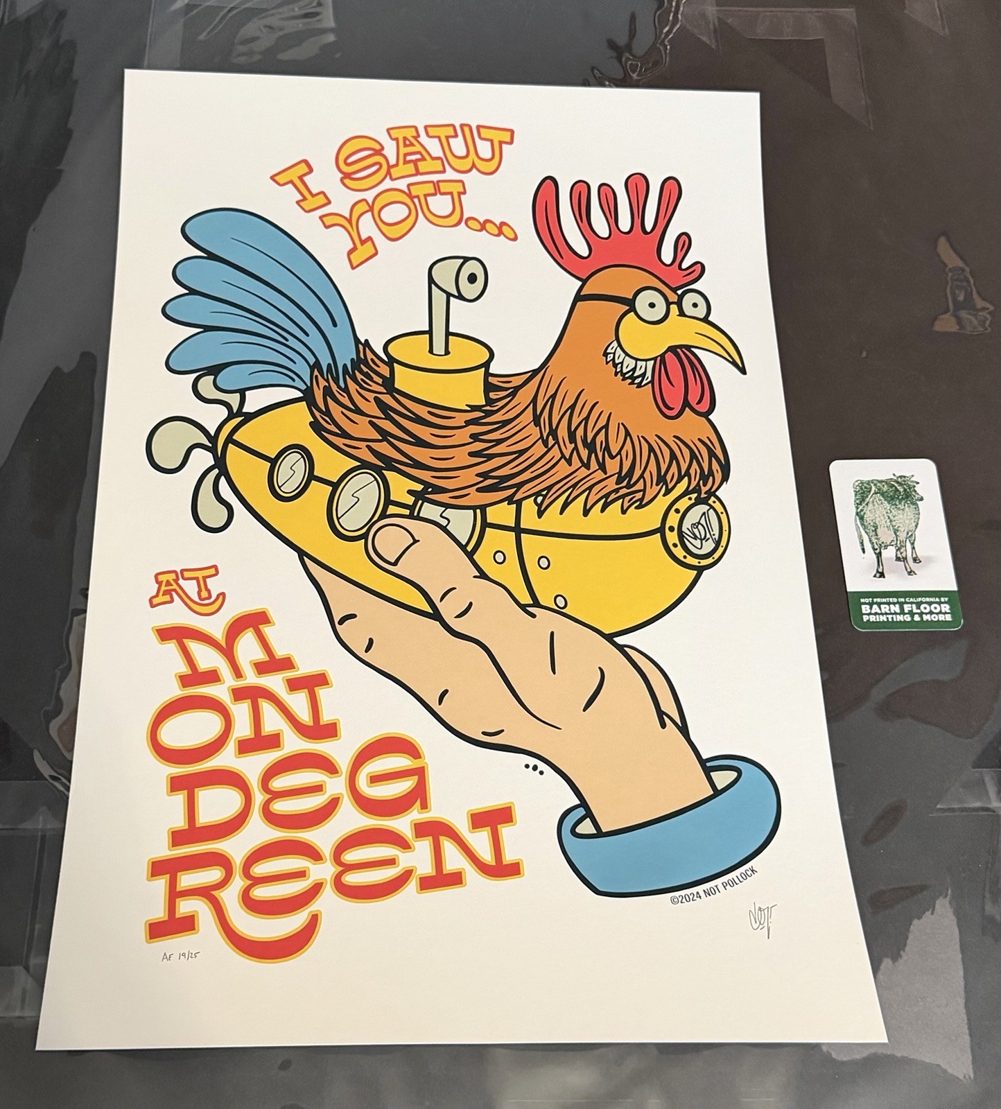 Phish Mondegreen I Saw You with a Chicken Sub in Your Hand Not Pollock /25