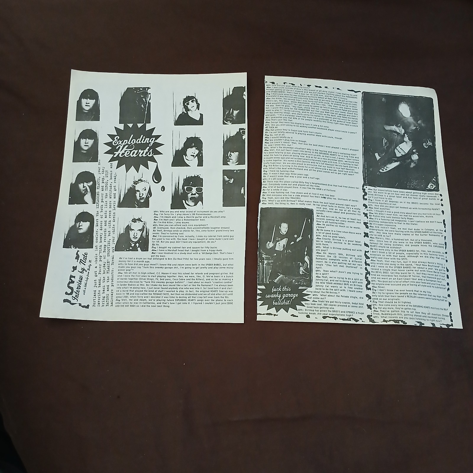 Exploding Hearts Zine Punk MRR Fanzine Interview Garage Rock Portland Rare