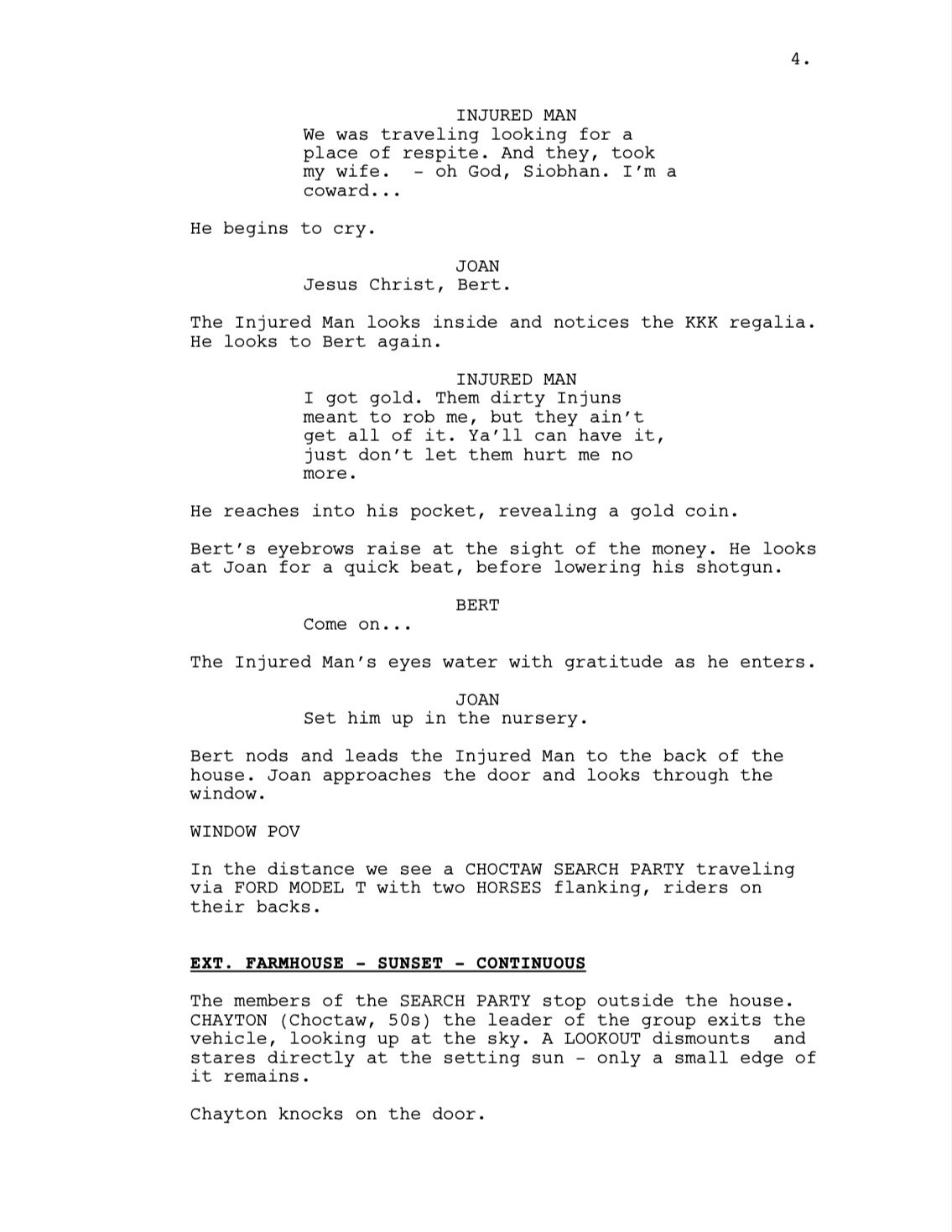 Sinners Screenplay by Ryan Coogler