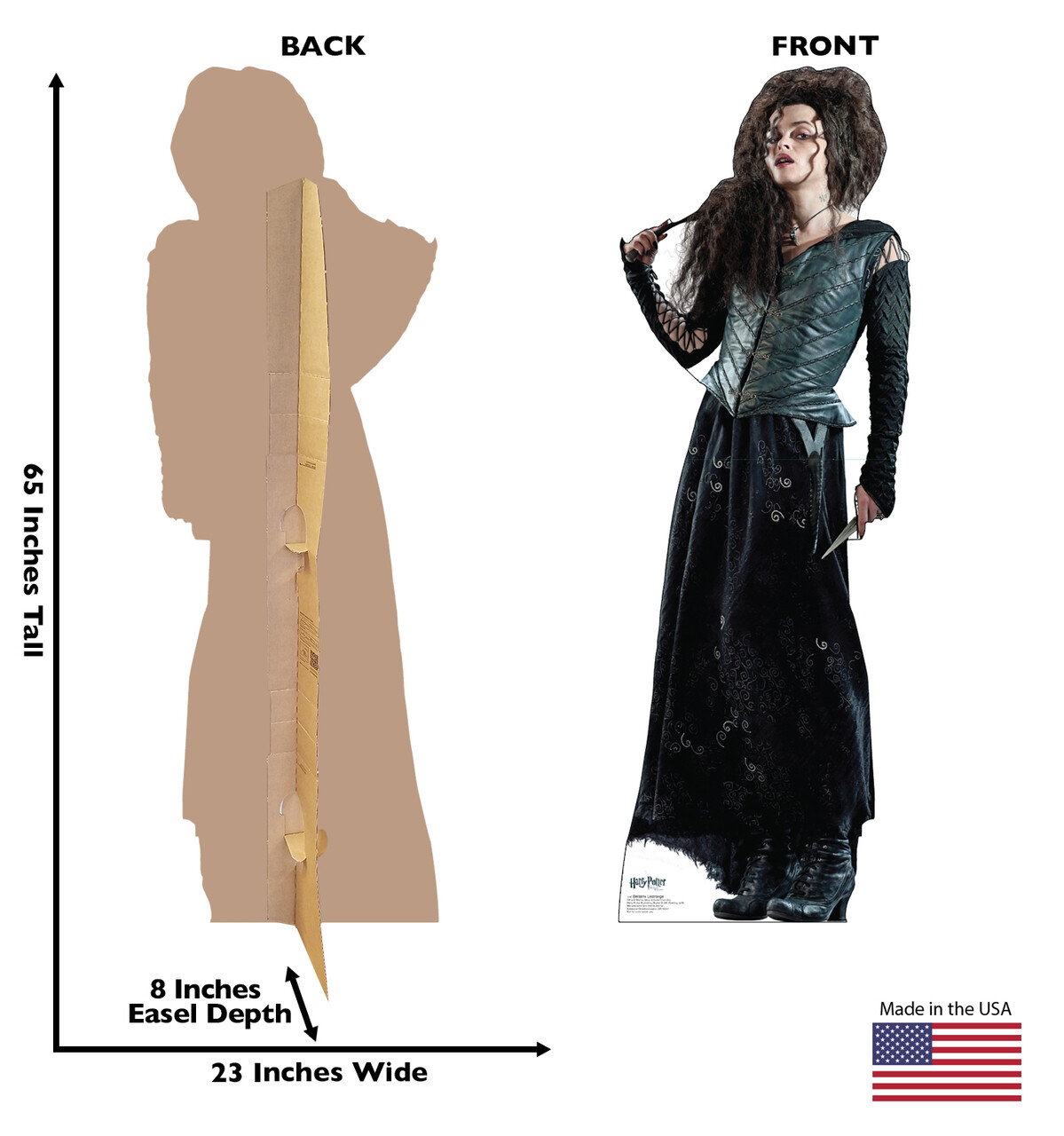 HARRY POTTER BELLATRIX LESTRANGE LIFESIZE CARDBOARD STANDUP STANDEE CUTOUT PROP