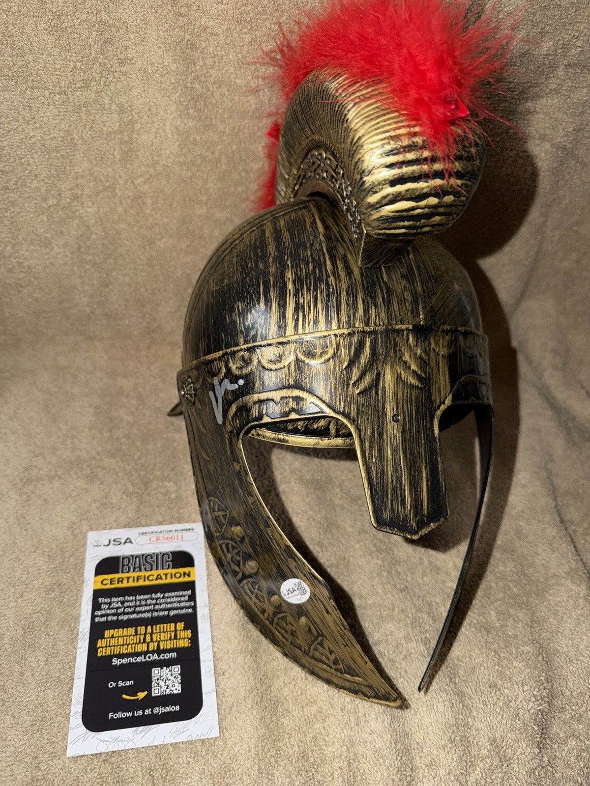 Matt Damon Signed Full Size Odysseus Helmet The Odyssey Star IMAX JSA Auth #7