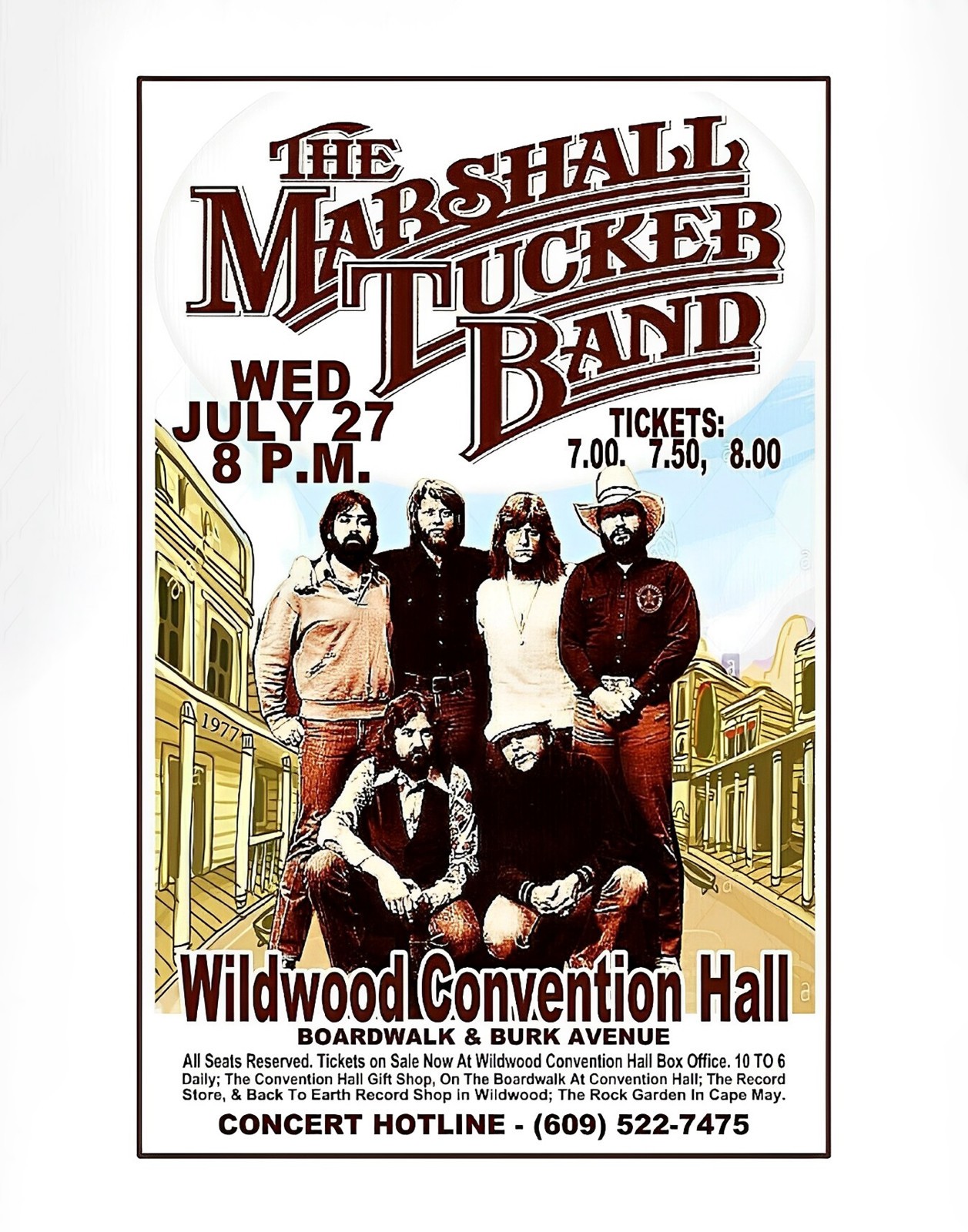 Marshall Tucker Band at Wildwood Mini 13″ X 19″ Concert Poster only or Framed
