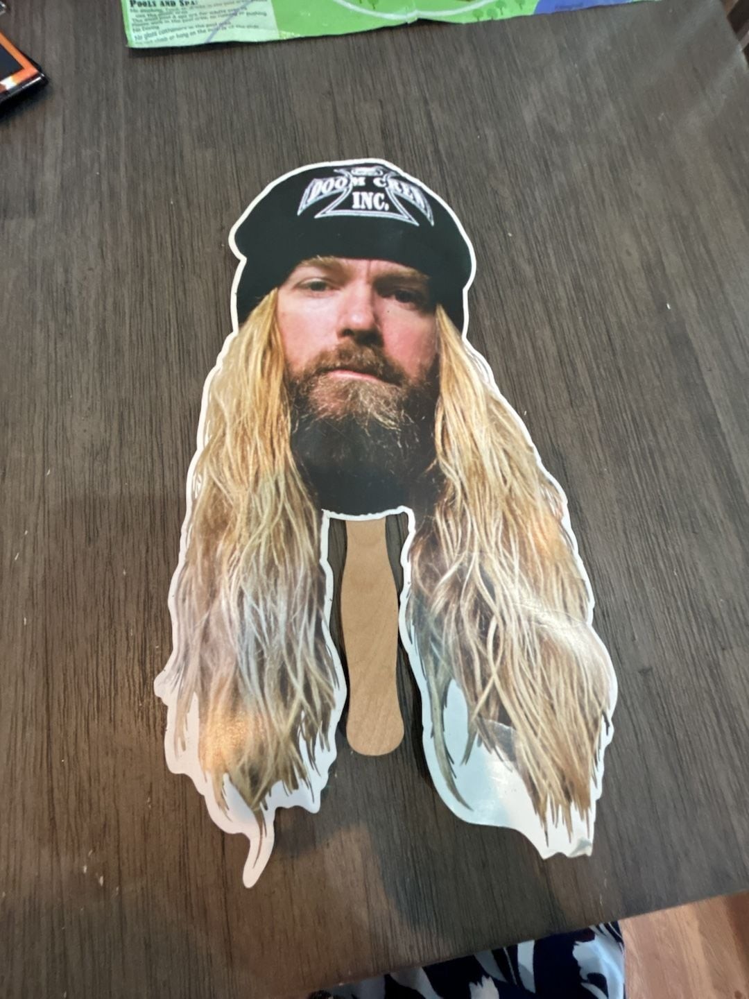 Zakk Wylde Doom Crew Inc. Rare Face Cut Out Handheld Fan