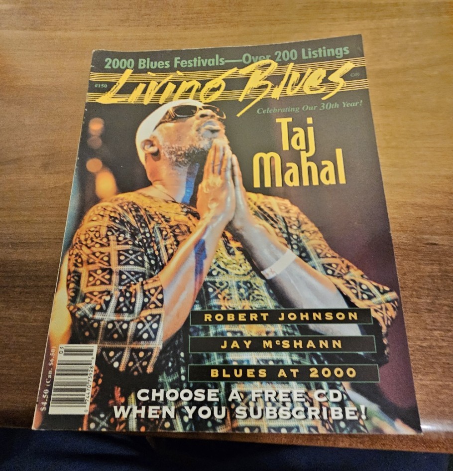 March 2000 issue of Living Blues Magazine Taj Mahal