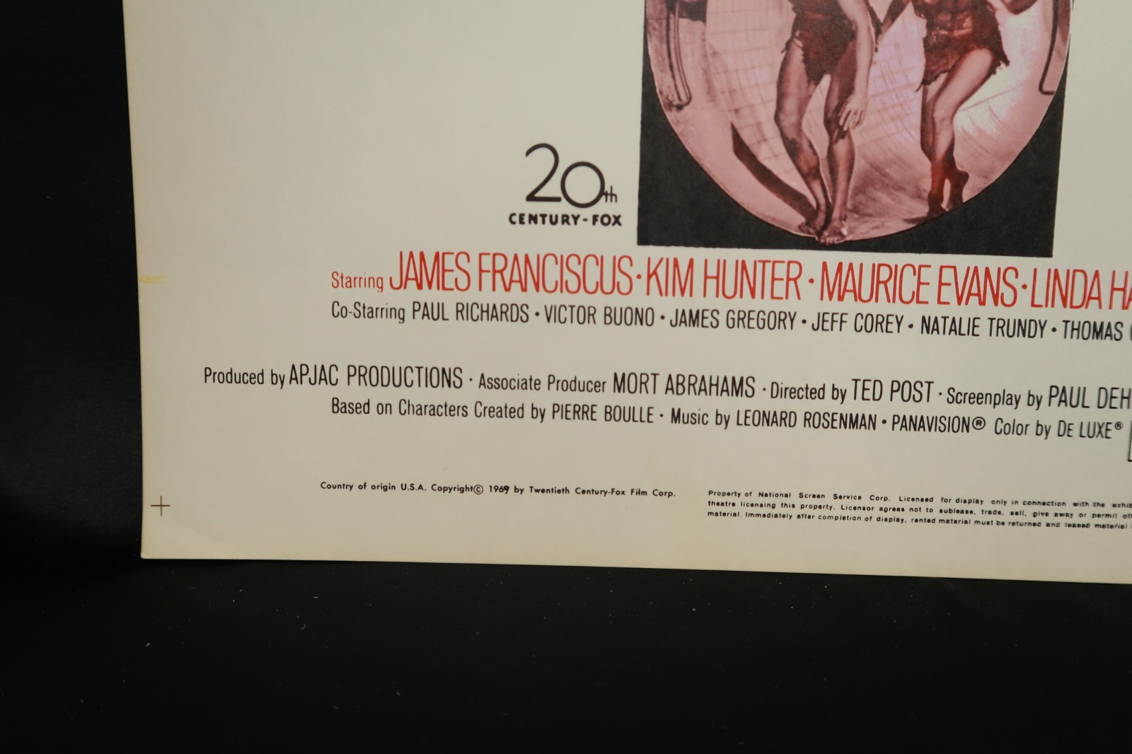 Beneath The Planet of the Apes 1970 Window Card Movie Poster 14 x 22 NSS 70/165