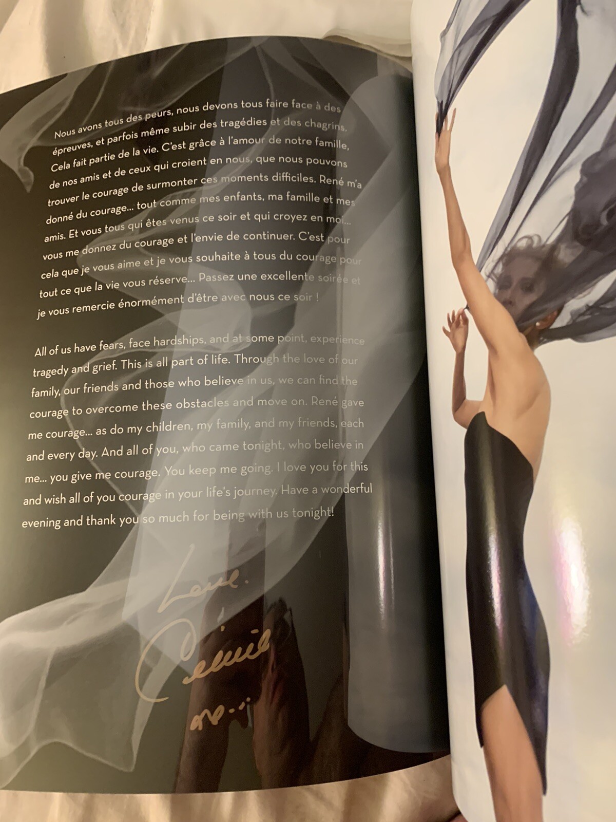 Celine Dion Program In Rare Promo Bag Program Courage
