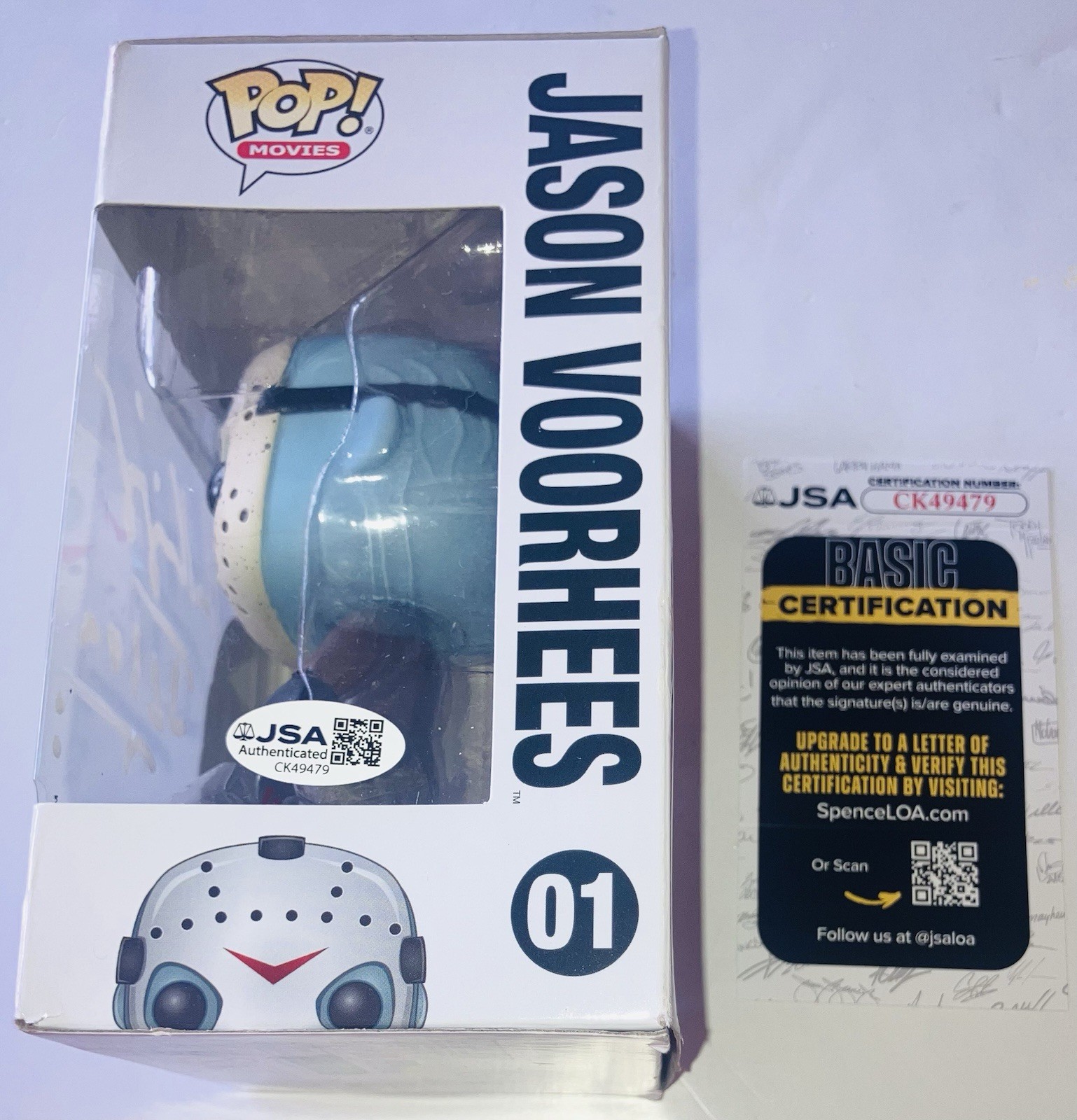 KEN KIRZINGER SIGNED AUTOGRAPH JASON VOORHEES FUNKO POP FREDDY VS JASON JSA COA!