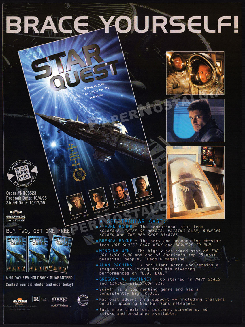 STAR QUEST__Orig. 1995 Trade print AD __STEVEN BAUER__EMMA SAMMS__BRENDA BAKKE