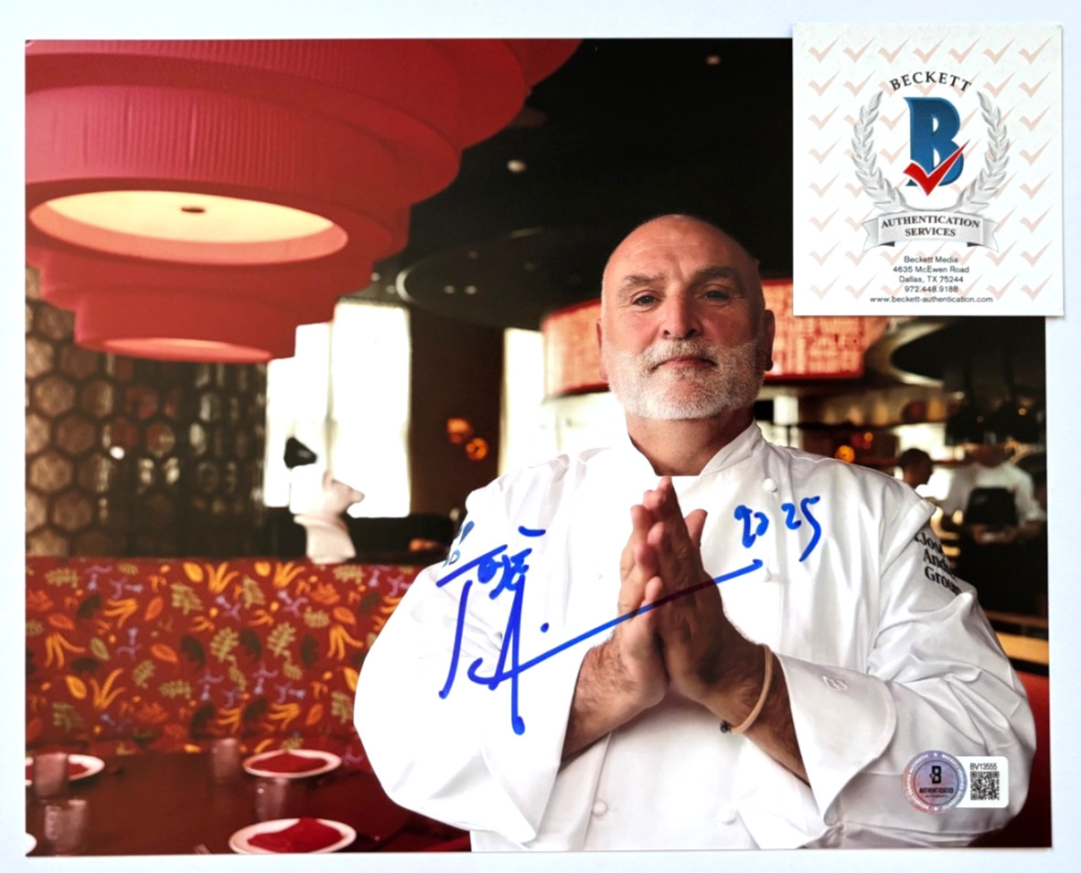CHEF JOSE ANDRES SIGNED 8X10 PHOTO RESTAURANT COOKING SPAIN BAZAAR MINIBAR BAS