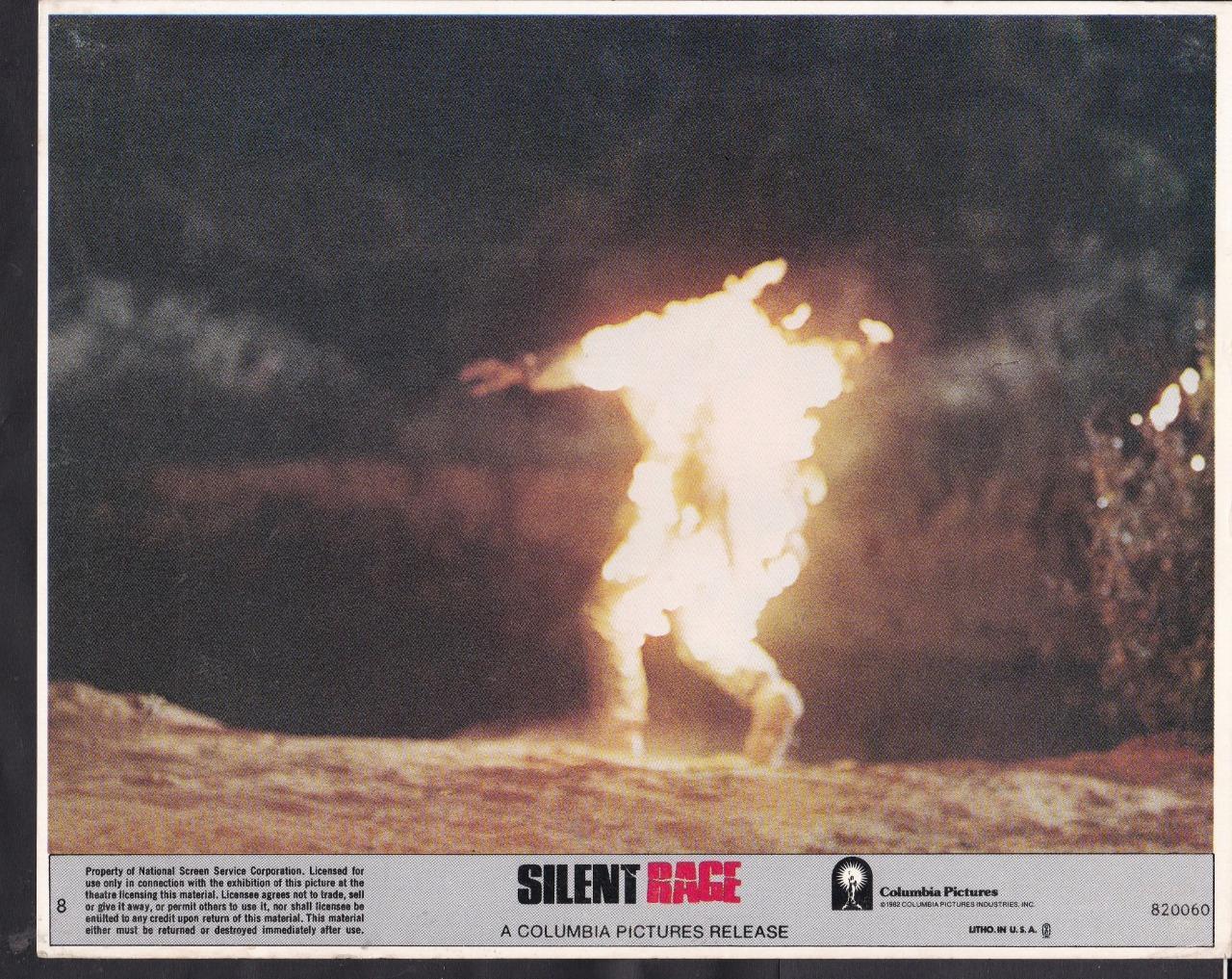 Brian Libby on fire in Silent Rage 1982 movie photo 42392