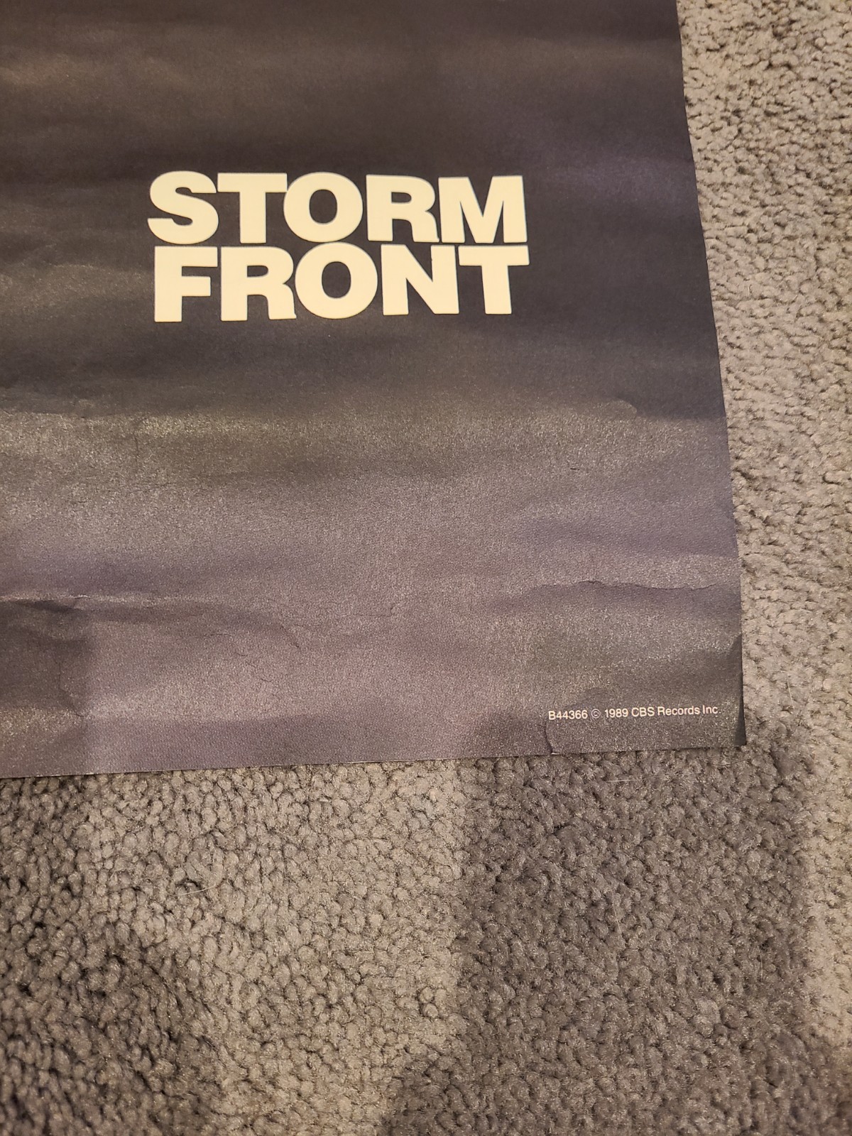 RARE BILLY JOEL STORM FRONT 1989 VINTAGE MUSIC STORE PROMO POSTER 23″ X 23″