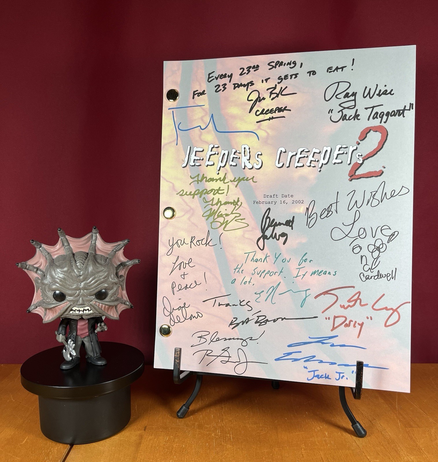 Jeepers Creepers Trilogy Scripts Signed- Autograph Reprints- READ DESCRIPTION