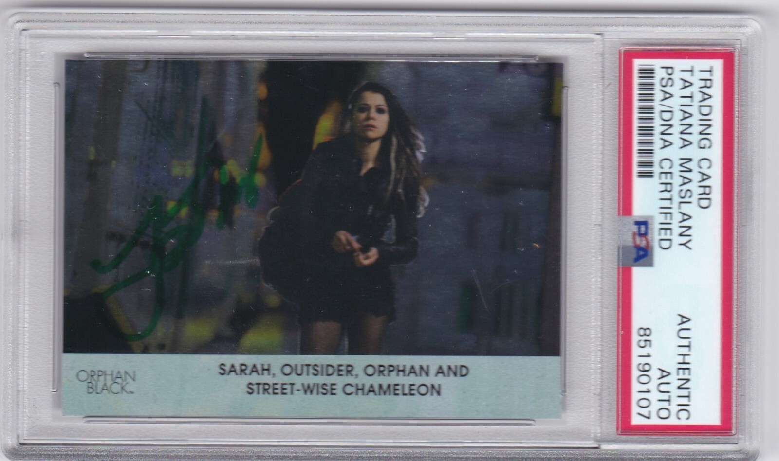 PSA DNA TATIANA MASLANY AUTOGRAPHED SIGNED 2017 CRYPTOZOIC ORPHAN BLACK CARD