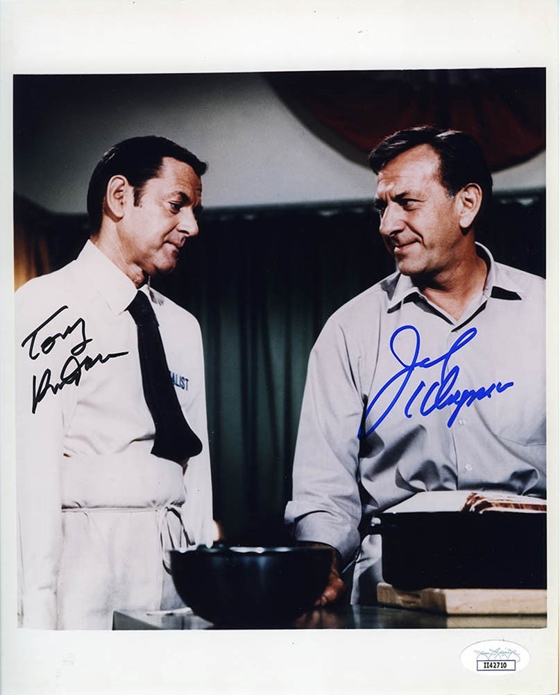 The Odd Couple Tony Randall Jack Klugman 8×10 Photo Signed Autographed JSA COA