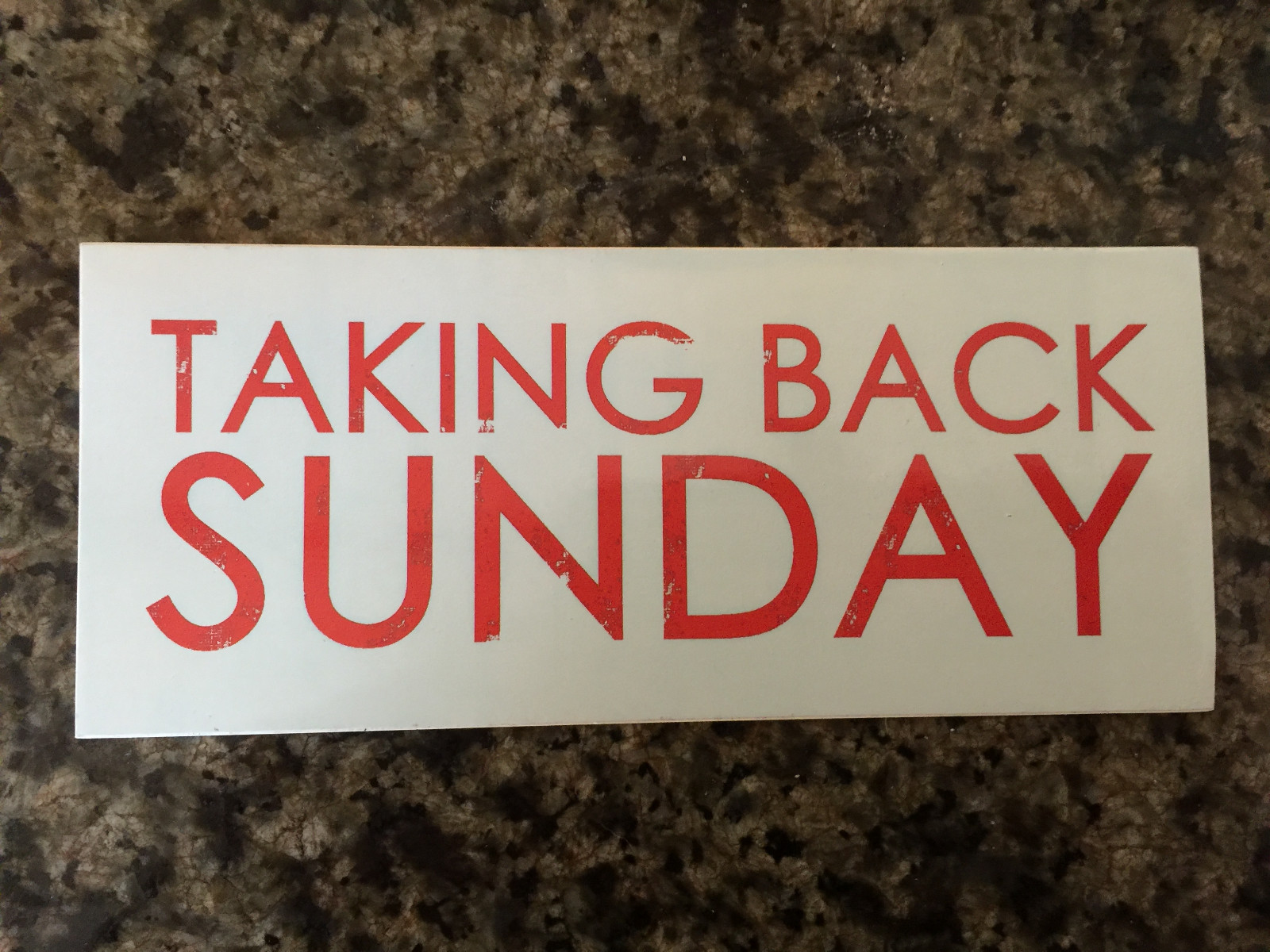 Taking Back Sunday promo sticker for the Louder cd