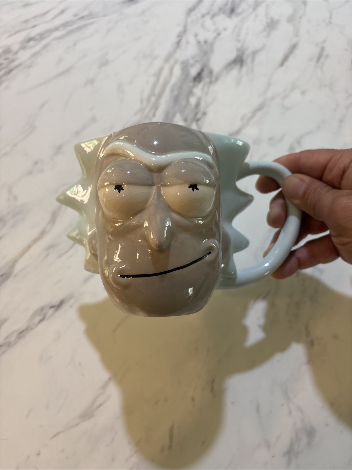 Rick & Morty Adult Swim 22oz. Big Ceramic Coffee Mug Collectible 2019 Pre-Owned