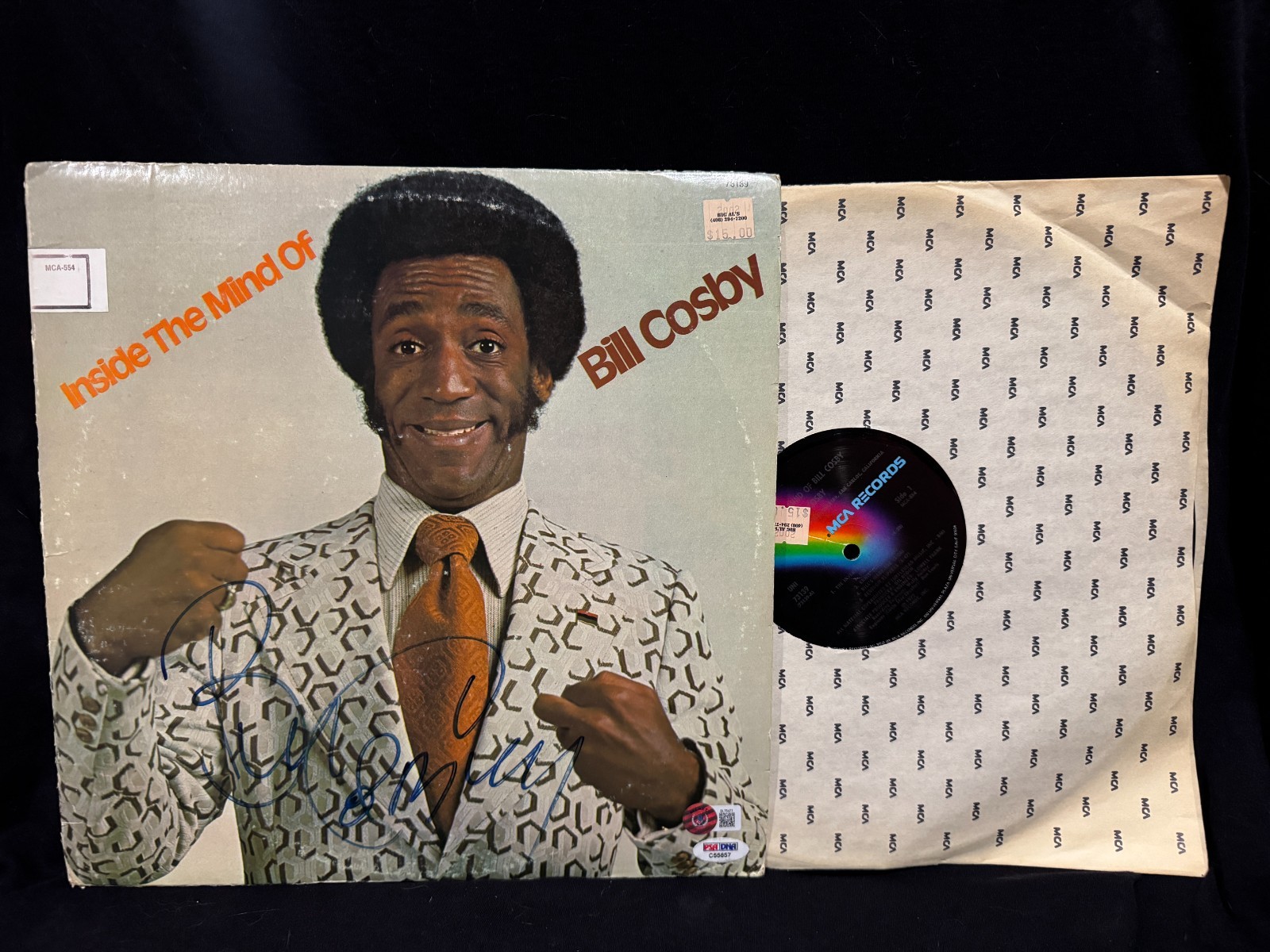 BILL COSBY SIGNED AUTOGRAPH INSIDE THE MIND OF RECORD ALBUM PSA/DNA BAS COA