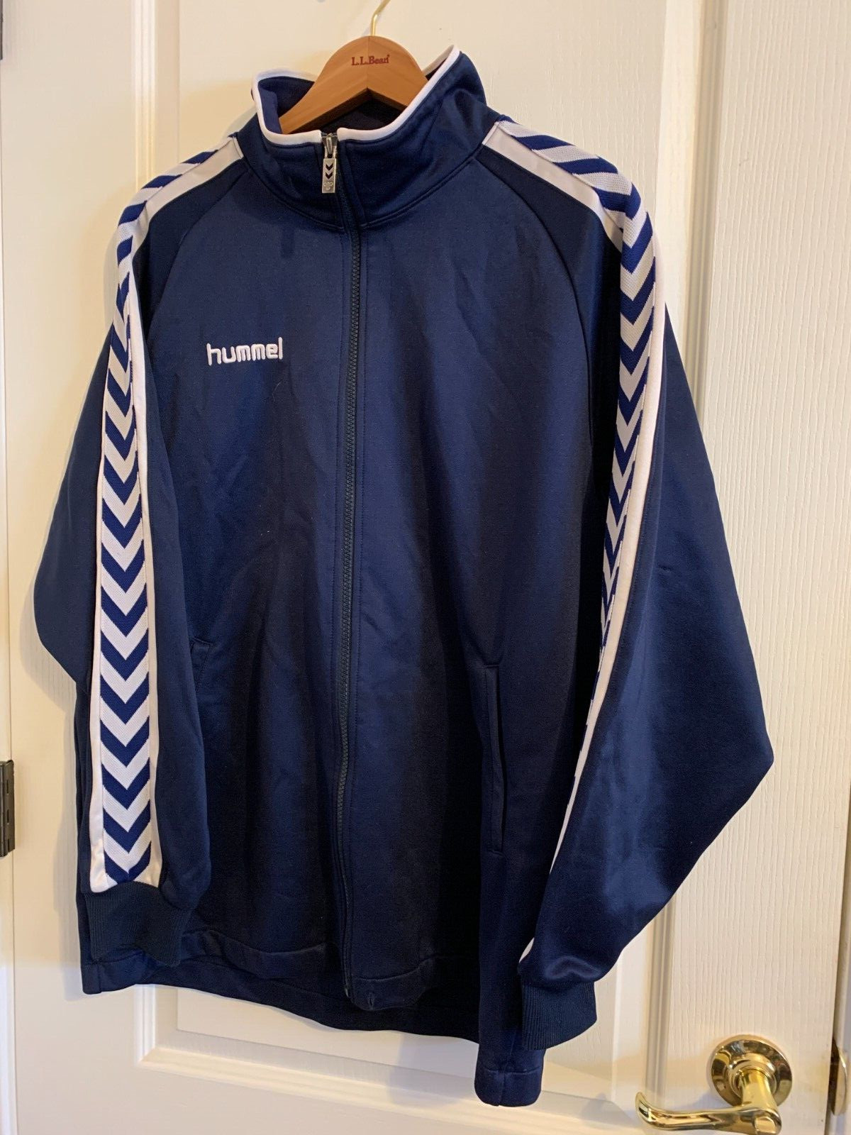 Hollywood TV Crew Hummel Promo Track Jacket Activewear Navy White SZ XL